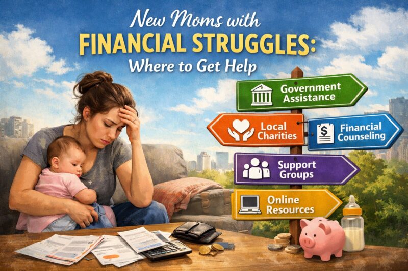 Moms with financial struggles